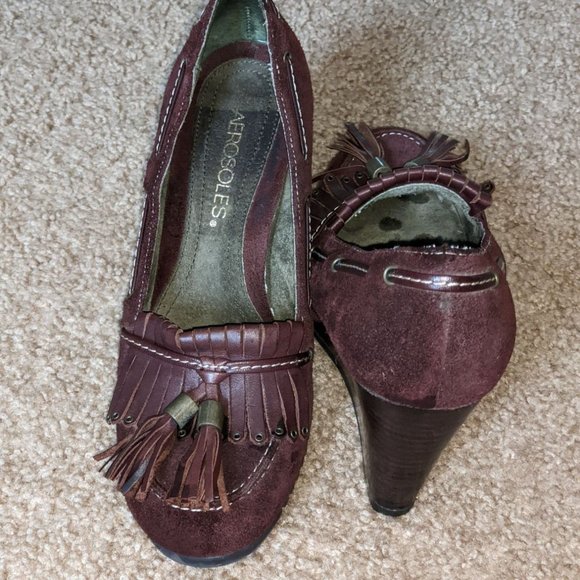 AEROSOLES INCREADURABLE MARRON BROWN SUEDE  SIZE 5.5 - Picture 7 of 7